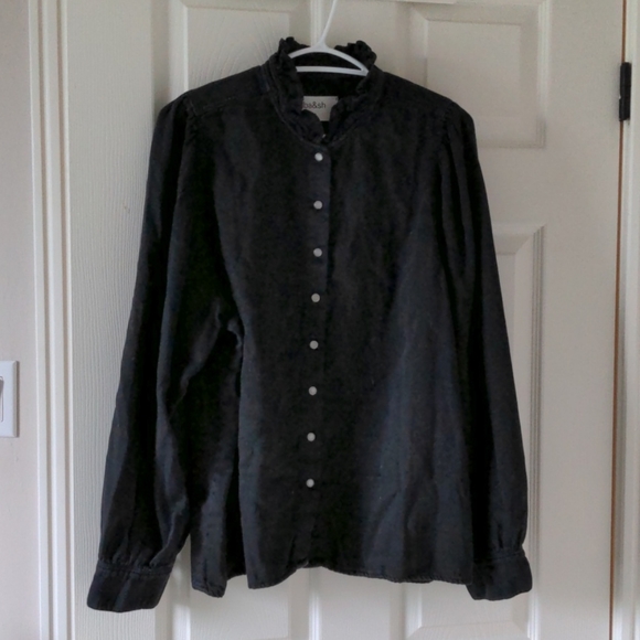 ba&sh Axelle blouse in black - Picture 2 of 3